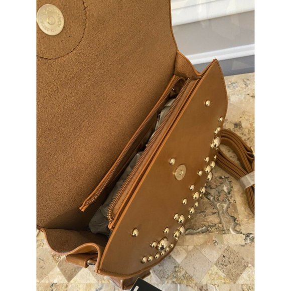 New PINK HALEY Nancy Women Studded Crossbody Bag Brown NWT - Picture 4 of 8